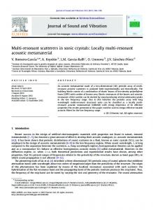 Multi-resonant scatterers in sonic crystals Locally multi ... - CiteSeerX