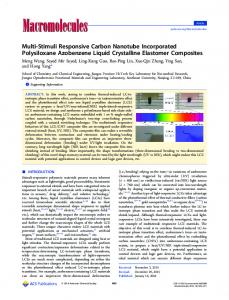 Multi-Stimuli Responsive Carbon Nanotube ... - ACS Publications