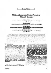 Multicast Congestion Control for Active Network Services