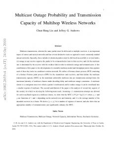 Multicast Outage Probability and Transmission Capacity of ... - arXiv