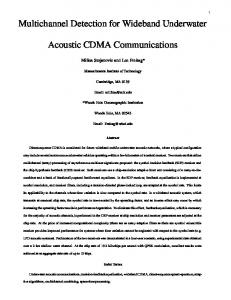 Multichannel Detection for Wideband Underwater Acoustic ... - MIT