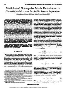 Multichannel Nonnegative Matrix Factorization in Convolutive - Irisa