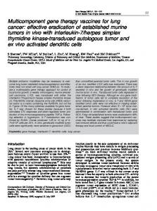 Multicomponent gene therapy vaccines for lung ... - Semantic Scholar