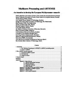 Multicore Processing and ARTEMIS