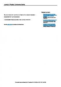 Multicriterion control charts for electrostatic separation ... - IOPscience