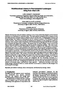 Multifunctional clusters in Post-industrial Landscapes - wseas.us