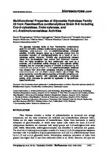 Multifunctional Properties of Glycoside Hydrolase ... - BioResources