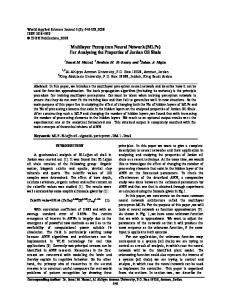 Multilayer Perceptron Neural Network (MLPs) For ...