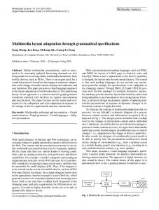 Multimedia layout adaptation through grammatical ... - UT Dallas