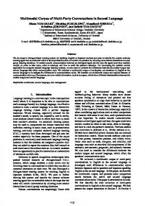 Multimodal Corpus of Multi-Party Conversations ... - LREC Conferences