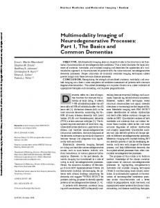 Multimodality Imaging of Neurodegenerative Processes