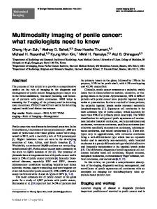 Multimodality imaging of penile cancer: what