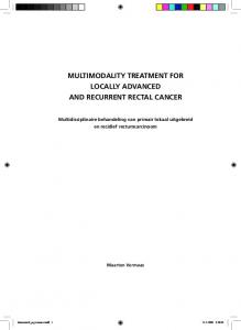 multimodality treatment for locally advanced and recurrent rectal cancer