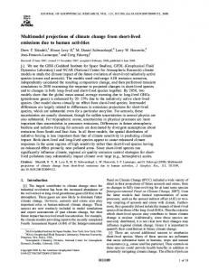 Multimodel projections of climate change from short-lived ... | CiteSeerX