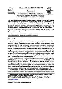 Multiobjective Differential Evolution Algorithm using ... - ESRGroups