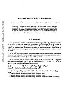 MULTIPARAMETER RIESZ COMMUTATORS