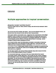 Multiple approaches to tropical conservation