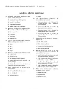 Multiple choice questions - medIND