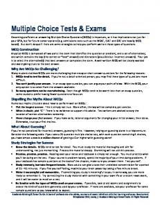 Multiple Choice Tests & Exams