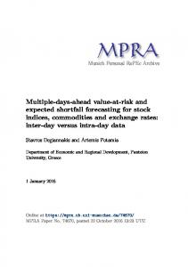 Multiple-days-ahead value-at-risk and expected shortfall forecasting ...