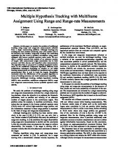 Multiple Hypothesis Tracking with Multiframe Assignment Using ...