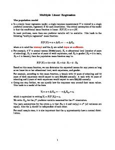 Multiple Linear Regression - Statistics