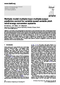 Multiple model multiple-input multiple-output predictive ... - IEEE Xplore