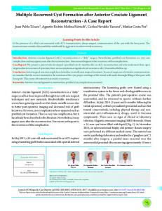 Multiple Recurrent Cyst Formation after Anterior Cruciate Ligament