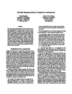 Multiple Representations in Cognitive Architectures - Semantic Scholar