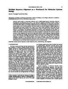 Multiple Sequence Alignment as a Workbench for Molecular Systems