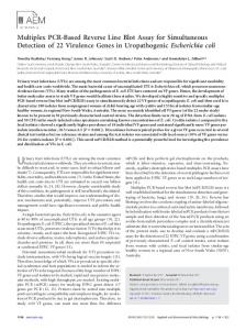 Multiplex PCR-Based Reverse Line Blot Assay for Simultaneous ...