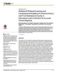 Multiplex-PCR-Based Screening and Computational ... - CiteSeerX