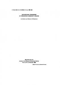 MULTIPLIER THEOREMS IN WEIGHTED SMIRNOV SPACES ...