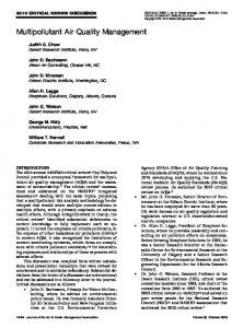 Multipollutant Air Quality Management