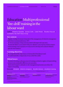 Multiprofessional firedrill training in the labour ... - Wiley Online Library