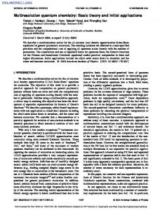 Multiresolution quantum chemistry: Basic theory ... - Semantic Scholar