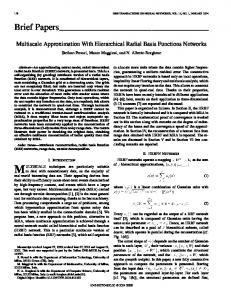 Multiscale Approximation With Hierarchical Radial Basis Functions