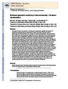 Multiscale geometric modeling of macromolecules I: Cartesian ...