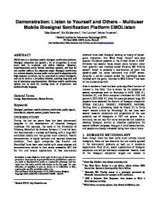 Multiuser Mobile Biosignal Sonification Platform EMOListen