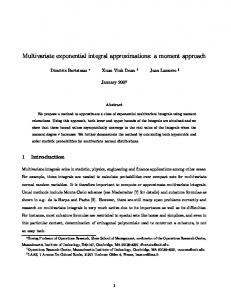 Multivariate exponential integral approximations: a