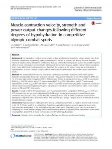 Muscle contraction velocity, strength and power output changes ... - Core