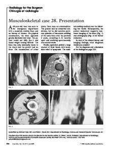 Musculoskeletal case 28. Presentation