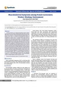 Musculoskeletal Symptoms among Female