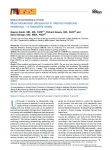 Musculoskeletal ultrasound in internal medicine ... - Semantic Scholar