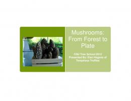 Mushrooms - Oregon State University Extension Service