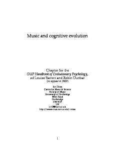 Music and cognitive evolution - CiteSeerX