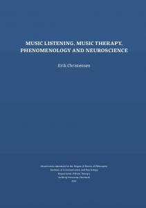 music listening, music therapy, phenomenology and ...