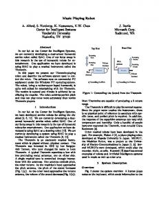 Music Playing Robot - CiteSeerX