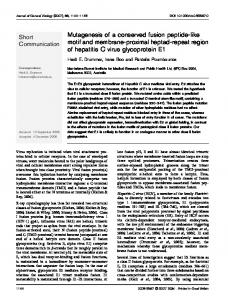 Mutagenesis of a conserved fusion peptide-like motif and ... - CiteSeerX