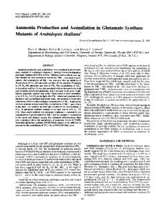 Mutants of Arabidopsis thalianal - NCBI